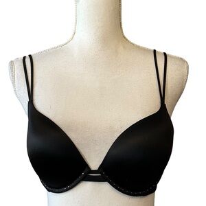 Victoria’s Secret Rhinestone Very Sexy Push Up Bra SZ 32D in Black